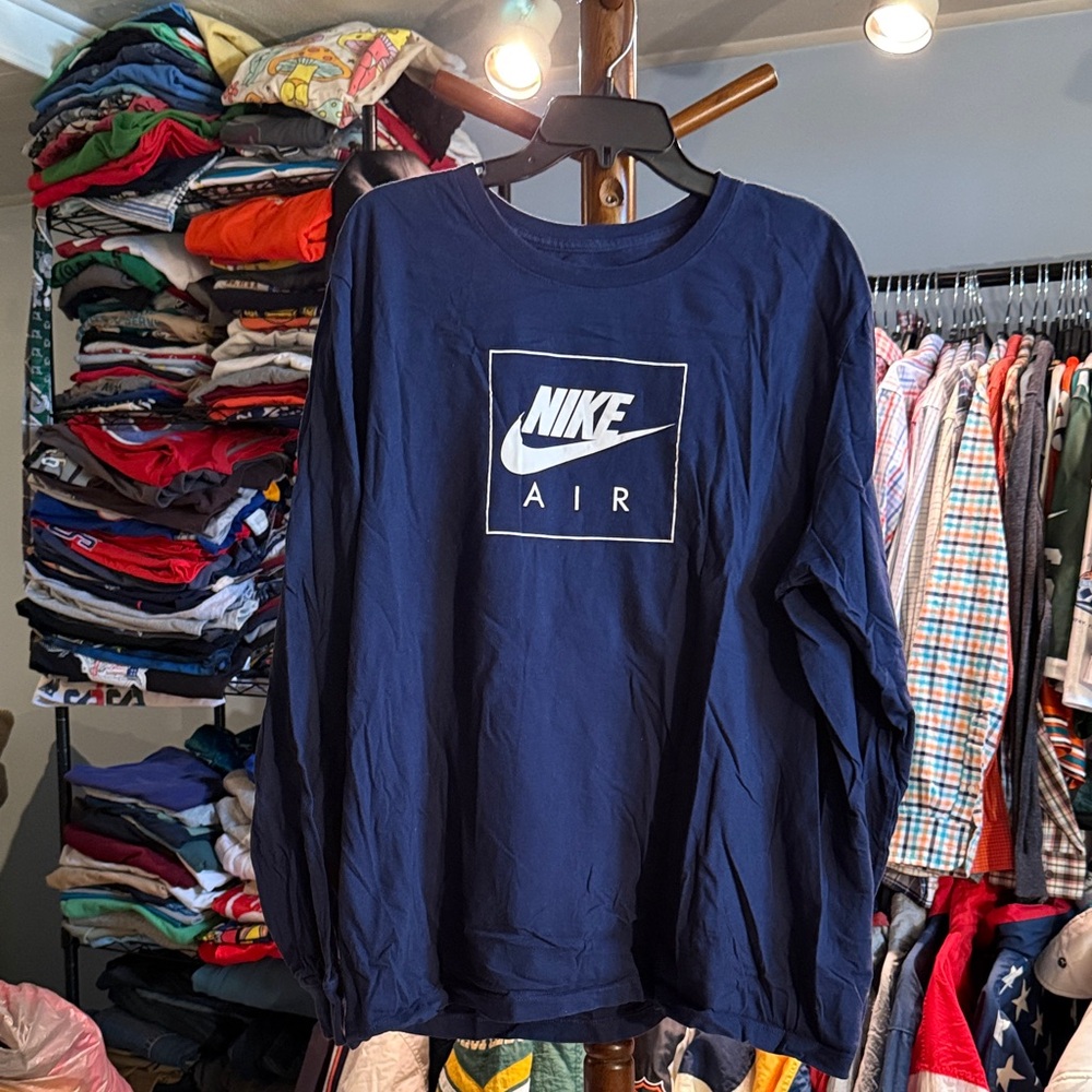 Nike Navy Blue Long Sleeve Shirt
